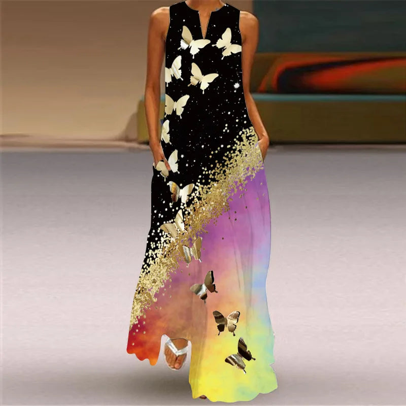 Aurelia™ | Butterfly Bloom A-Line Dress