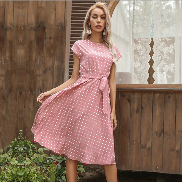 Bethany | Polka Midi Summer Dress