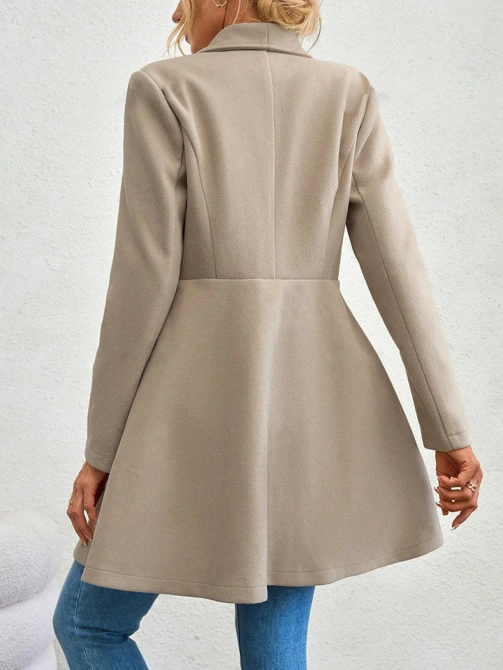 Slim-Fit Wool Coat – Chic Transitional Outerwear for Office and Casual Wear