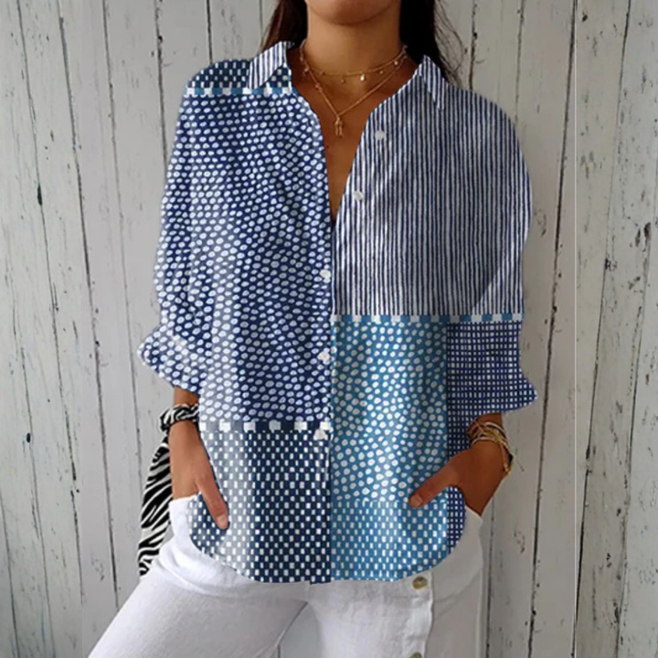 Holly blouse - Ocean Patchwork