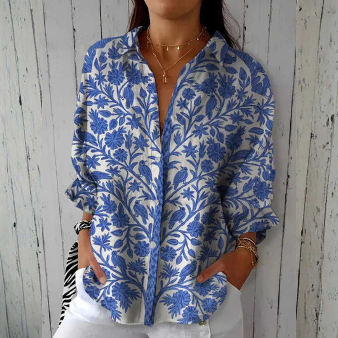 Holly blouse - Blue Garden