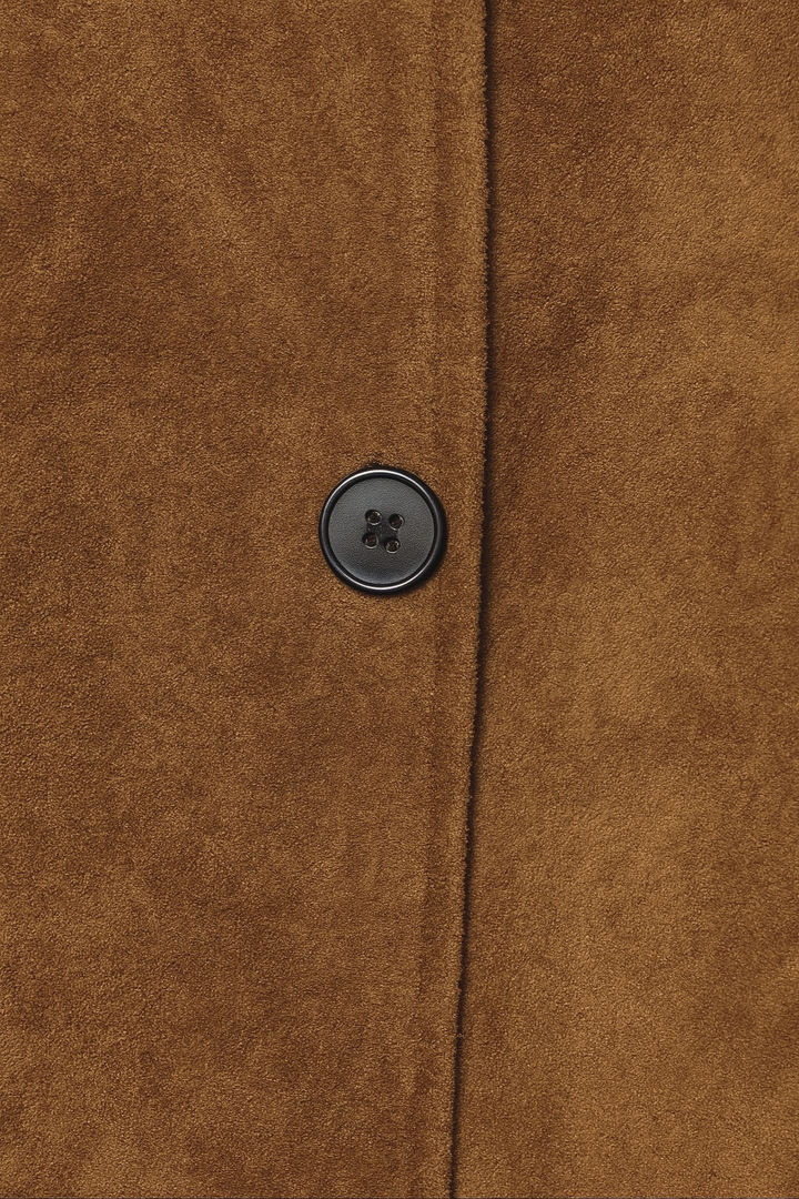 Chic Vintage Casual Jacket with Timeless Brown Design