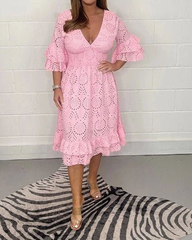 Robyn | Elegant Lace Midi Dress