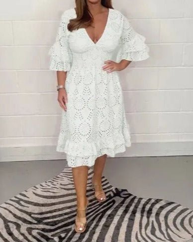 Robyn | Elegant Lace Midi Dress
