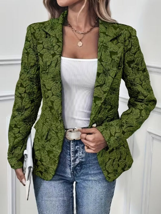 Paisley Print Fitted Blazer