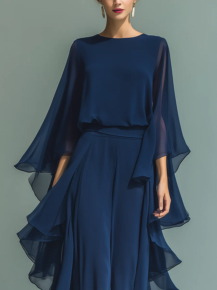 Aurelia | Elegant Flowing Evening Jumpsuit