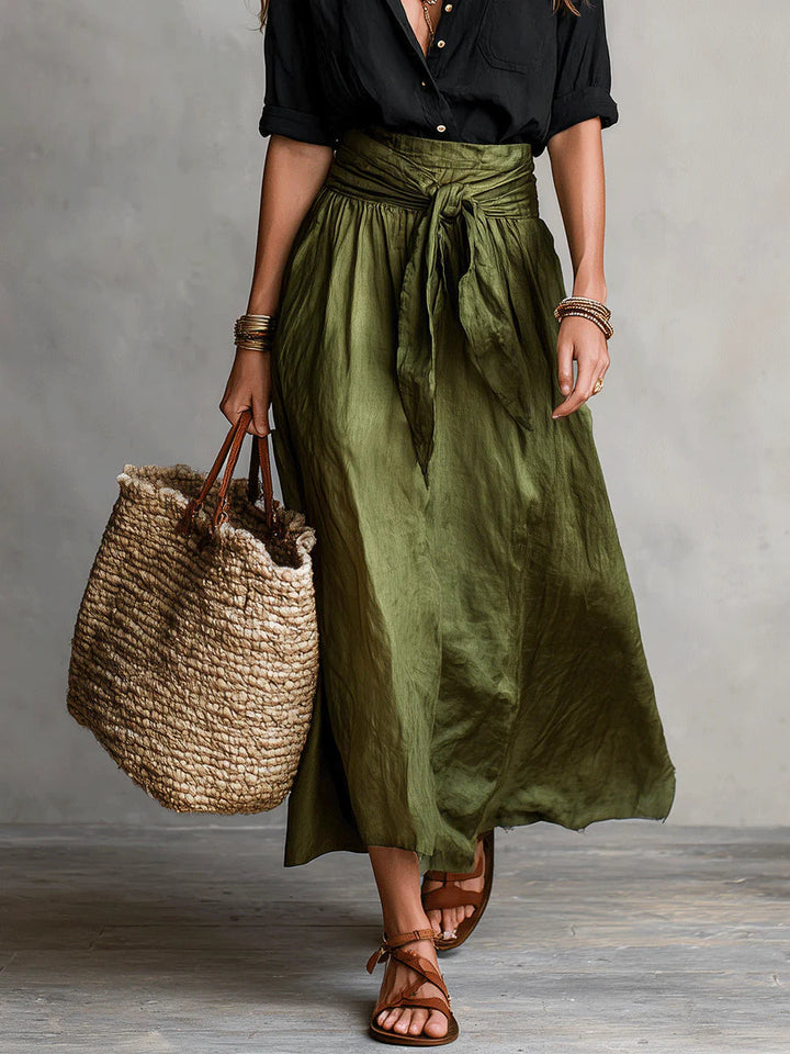 River | Two-Piece Shirt & Midi Skirt Set