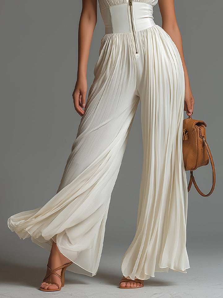 Odette™ | V-Neck Wide-Leg Jumpsuit