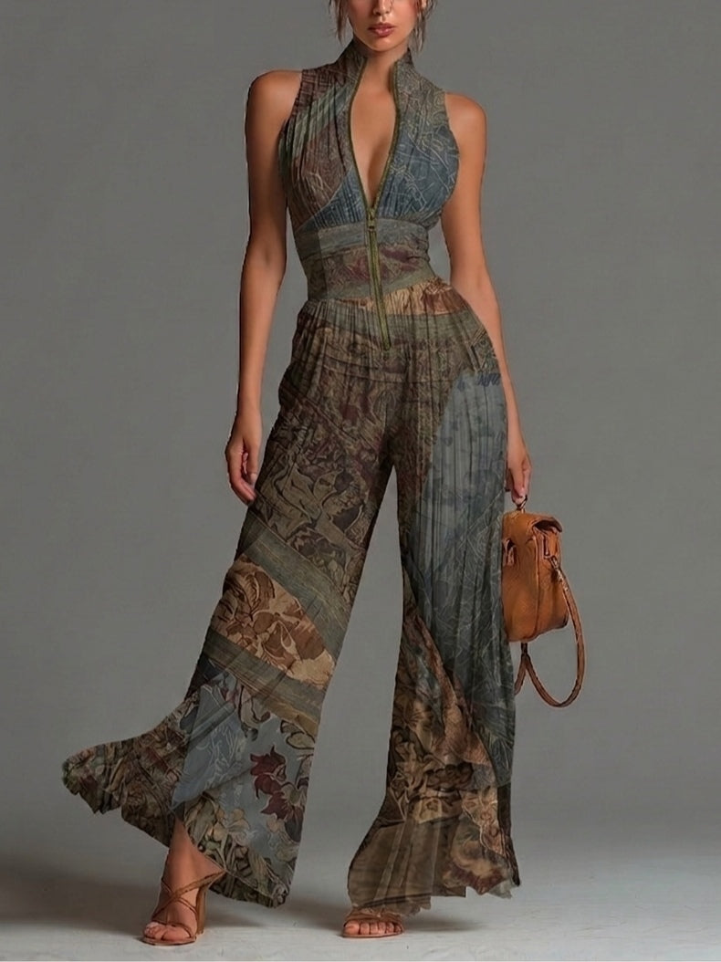 Odette™ | V-Neck Wide-Leg Jumpsuit