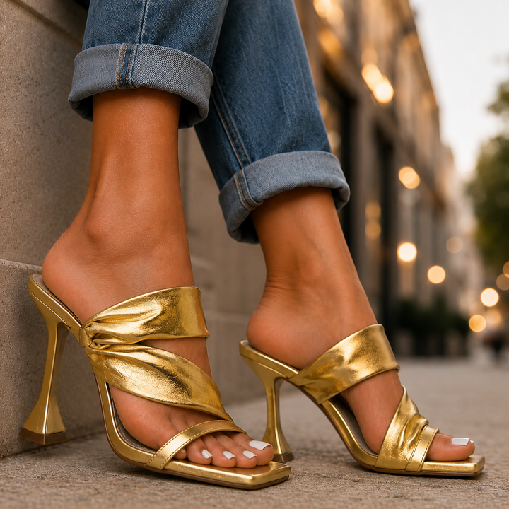 Calista | Twist-Strap Heeled Sandals