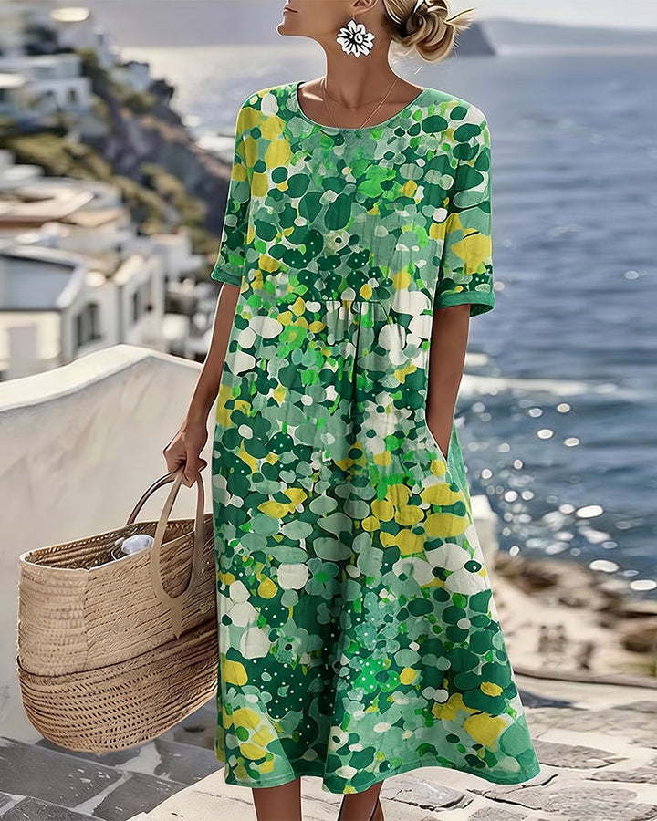 Elena™ | Elegant Floral Summer Midi Dress