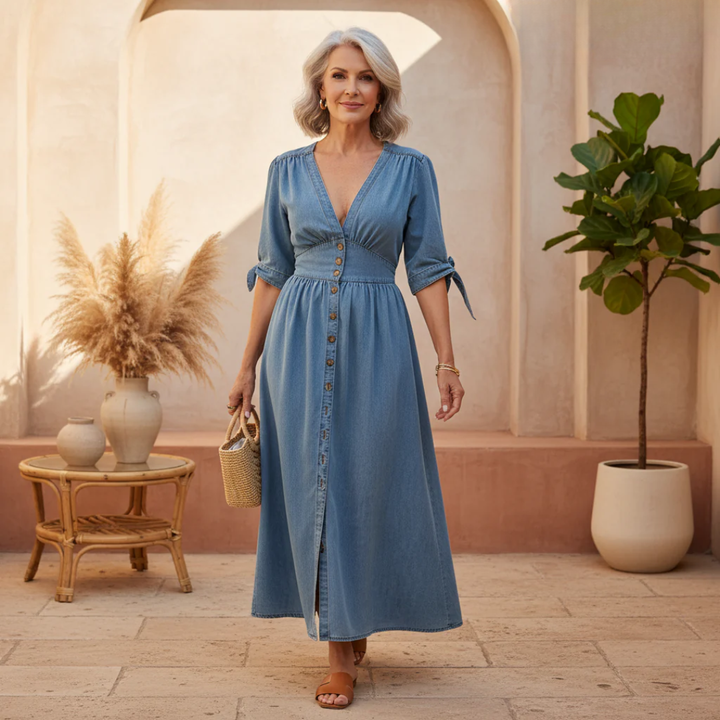 Zarina | Elegant Button Down Dress