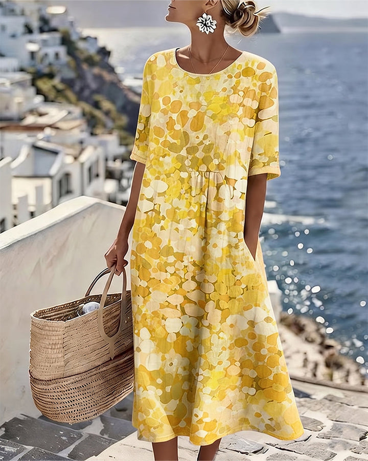 Elena™ | Elegant Floral Summer Midi Dress