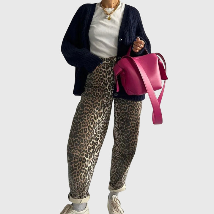 Chandra | Vintage Leopard Print Jeans