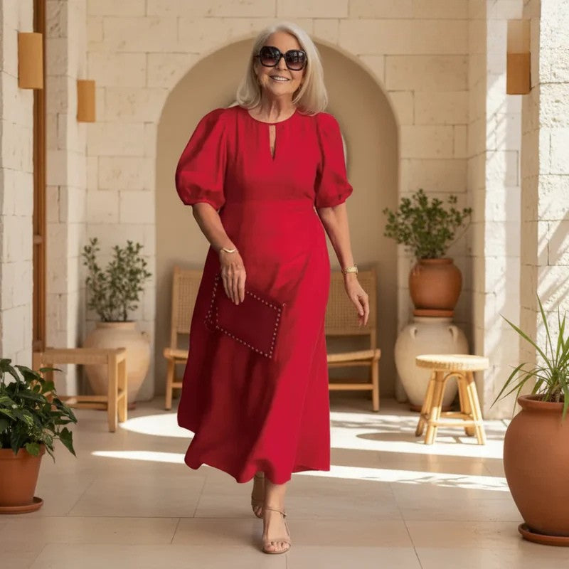 Jullie | Puff-Sleeve Maxi Dress