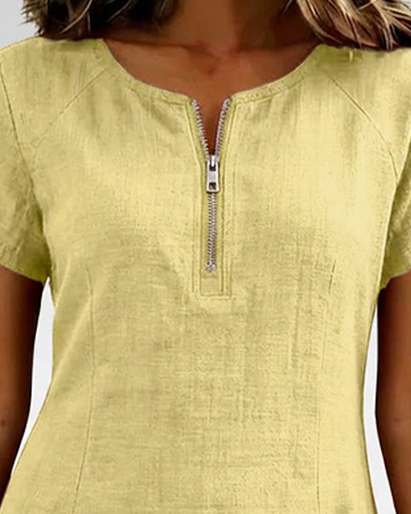 Margaret & Maeve™ | Zip-Pocket A-Line Dress