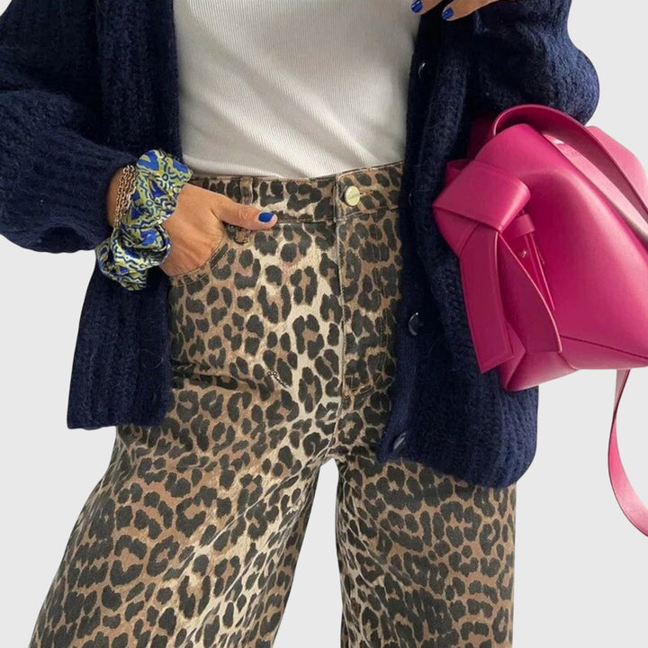 Chandra | Vintage Leopard Print Jeans