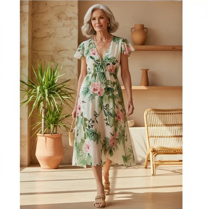 Ariella | Floral Breeze Midi Dress