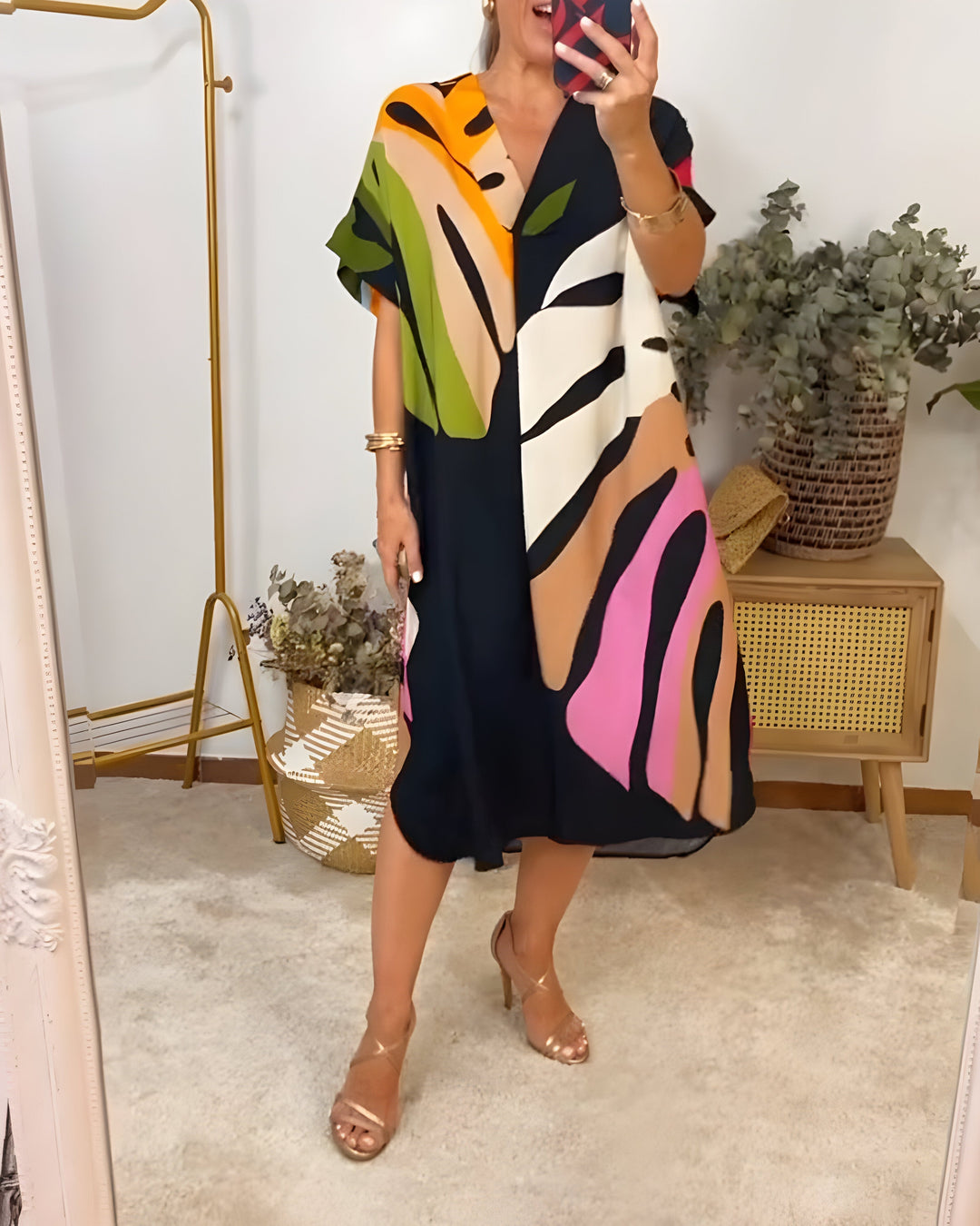 Arianna | Abstract Print Dress