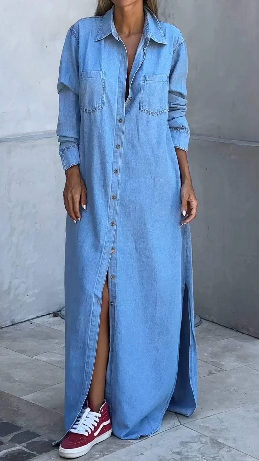 Hannah | Button Down Denim Dress