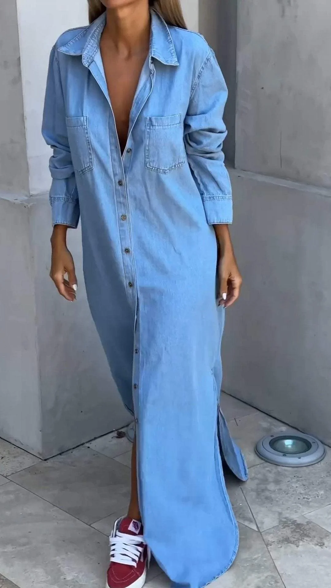 Hannah | Button Down Denim Dress