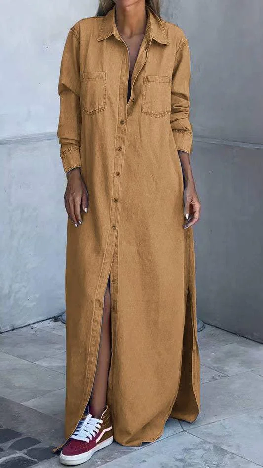 Hannah | Button Down Denim Dress