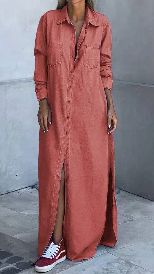 Hannah | Button Down Denim Dress