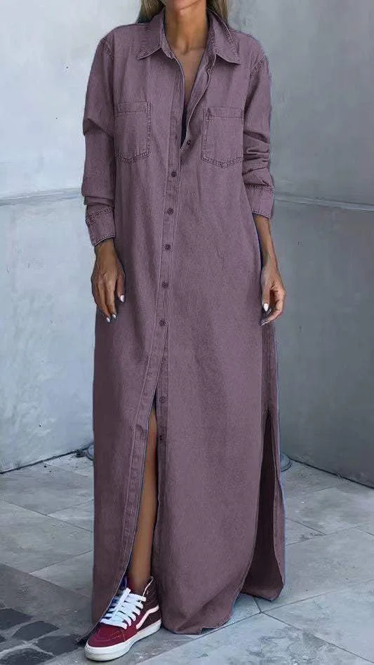 Hannah | Button Down Denim Dress