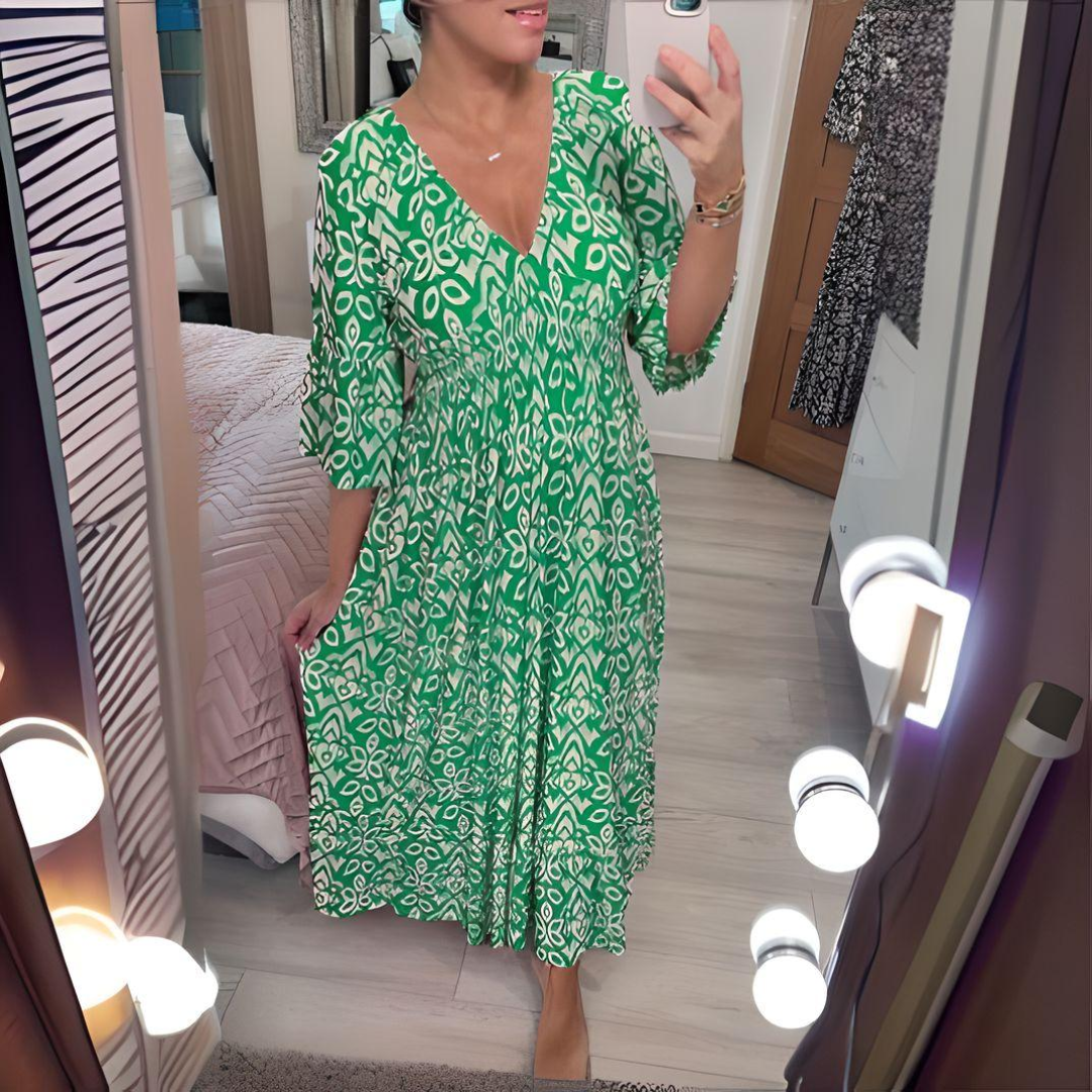 Toni | Boho Printed Maxi Dress