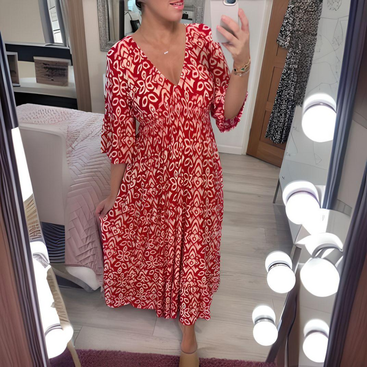 Toni | Boho Printed Maxi Dress