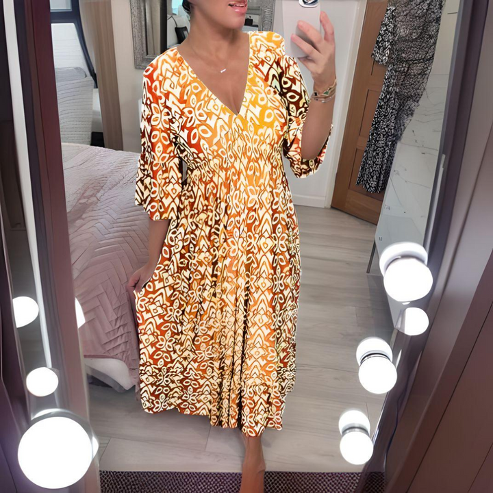 Toni | Boho Printed Maxi Dress