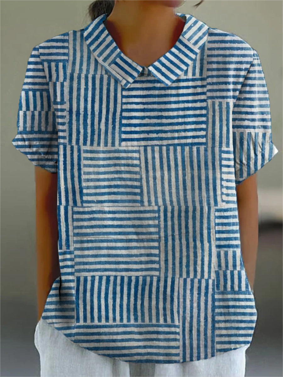 Callista | Striped Patchwork Polo