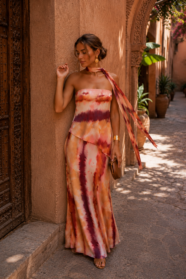 Aitana | Strapless Printed Maxi Dress