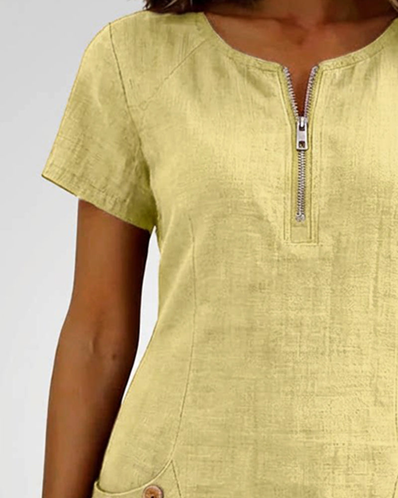 Margaret & Maeve™ | Zip-Pocket A-Line Dress
