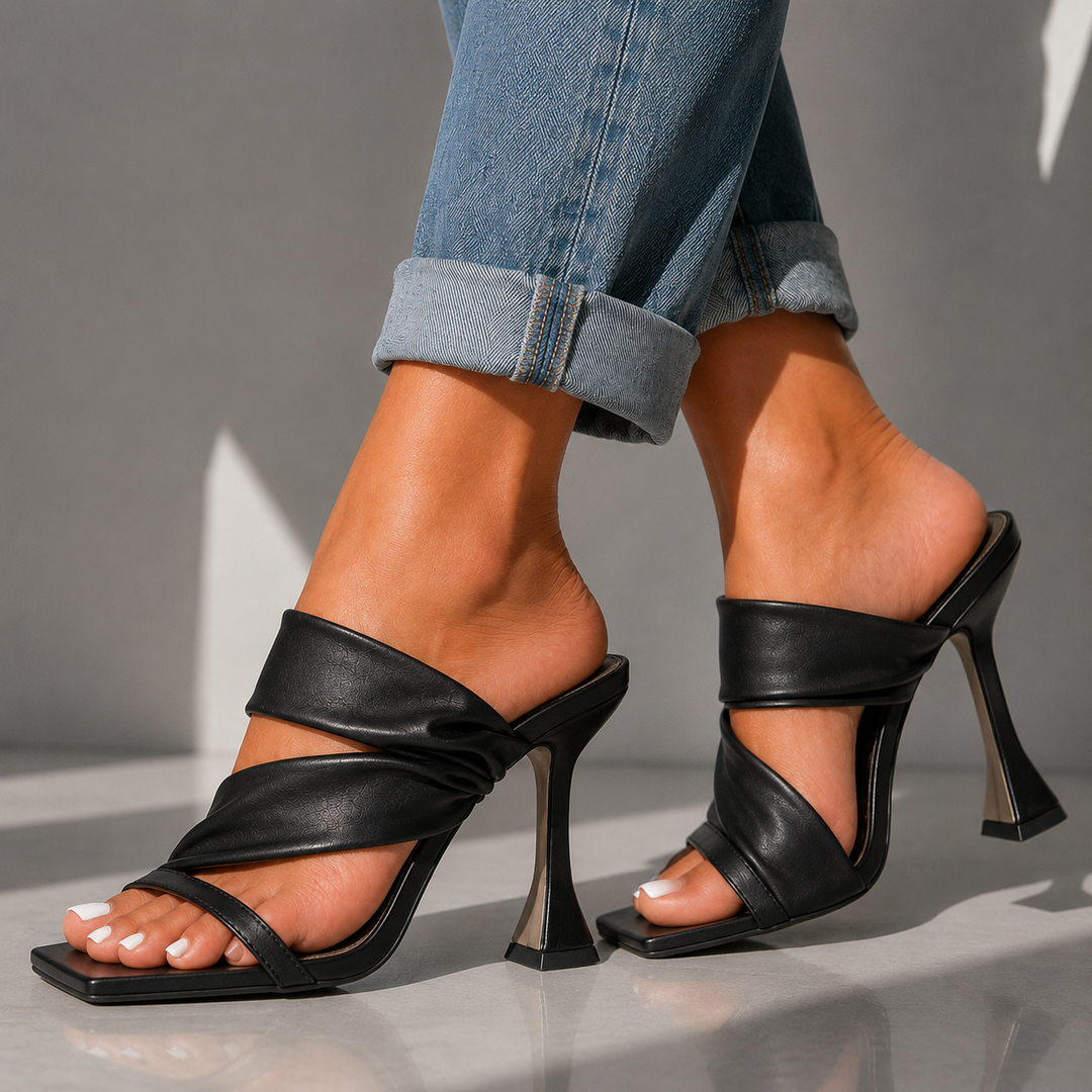 Calista | Twist-Strap Heeled Sandals