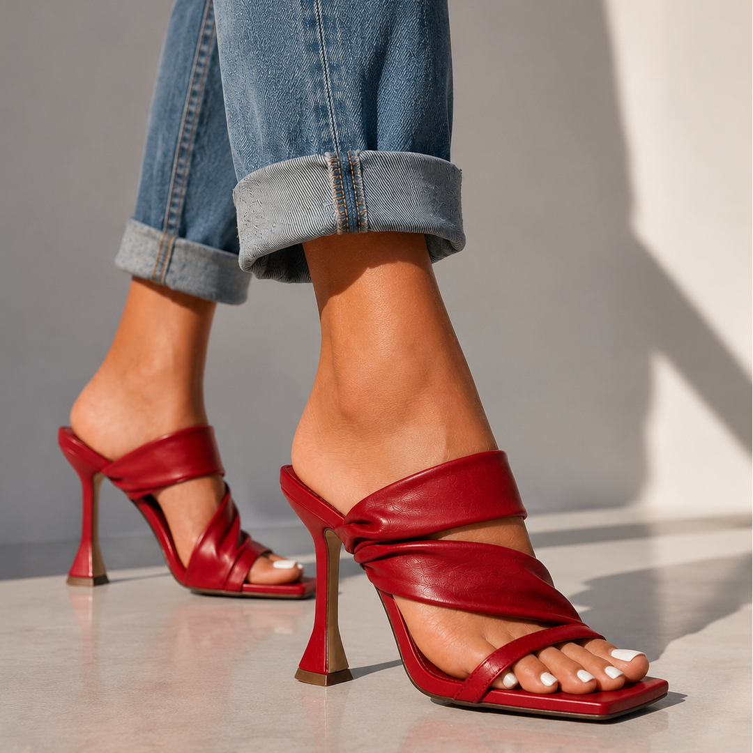 Calista | Twist-Strap Heeled Sandals