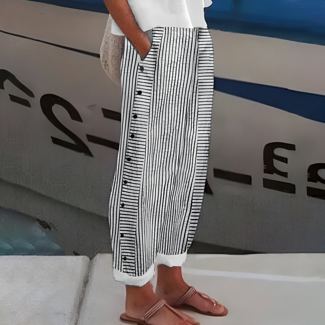 Dagny | Stylish Summer Striped Trousers