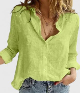 Harper | Women's Button Down Shirt with Lapel Collar