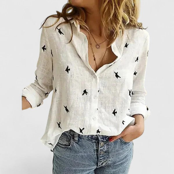 Harper | Women's Button Down Shirt with Lapel Collar