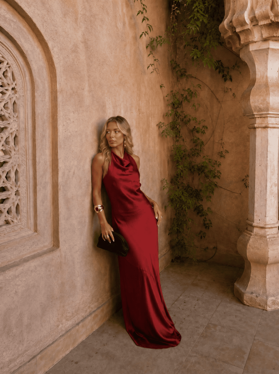 Riad | Warm-Toned Flowing Maxi Dress