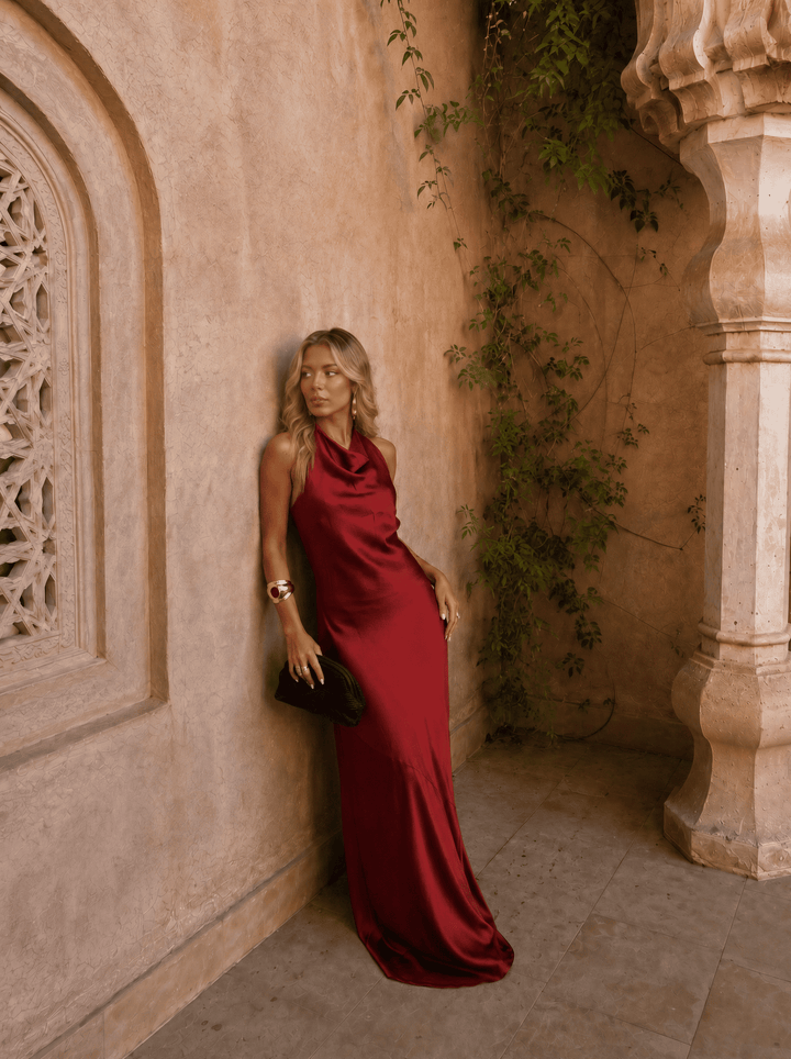 Riad | Warm-Toned Flowing Maxi Dress