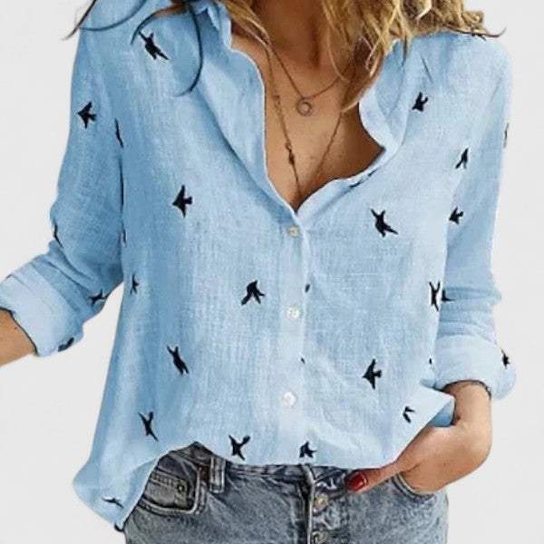 Harper | Women's Button Down Shirt with Lapel Collar