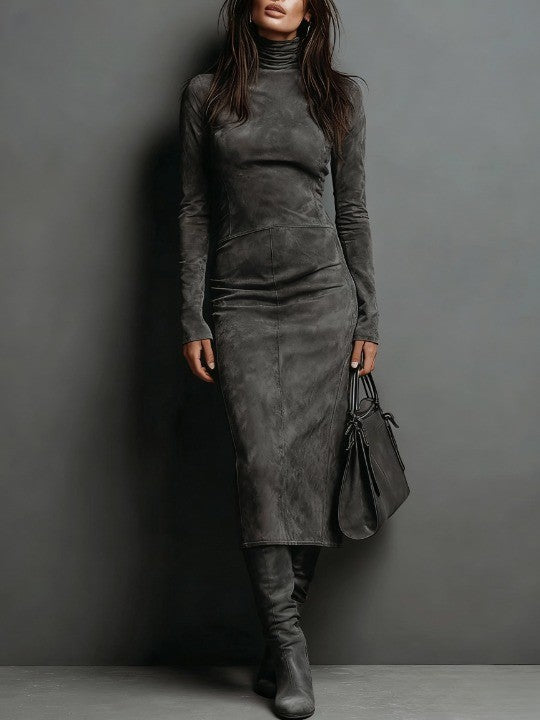 Mildred™ | Elegant Suede Maxi Dress