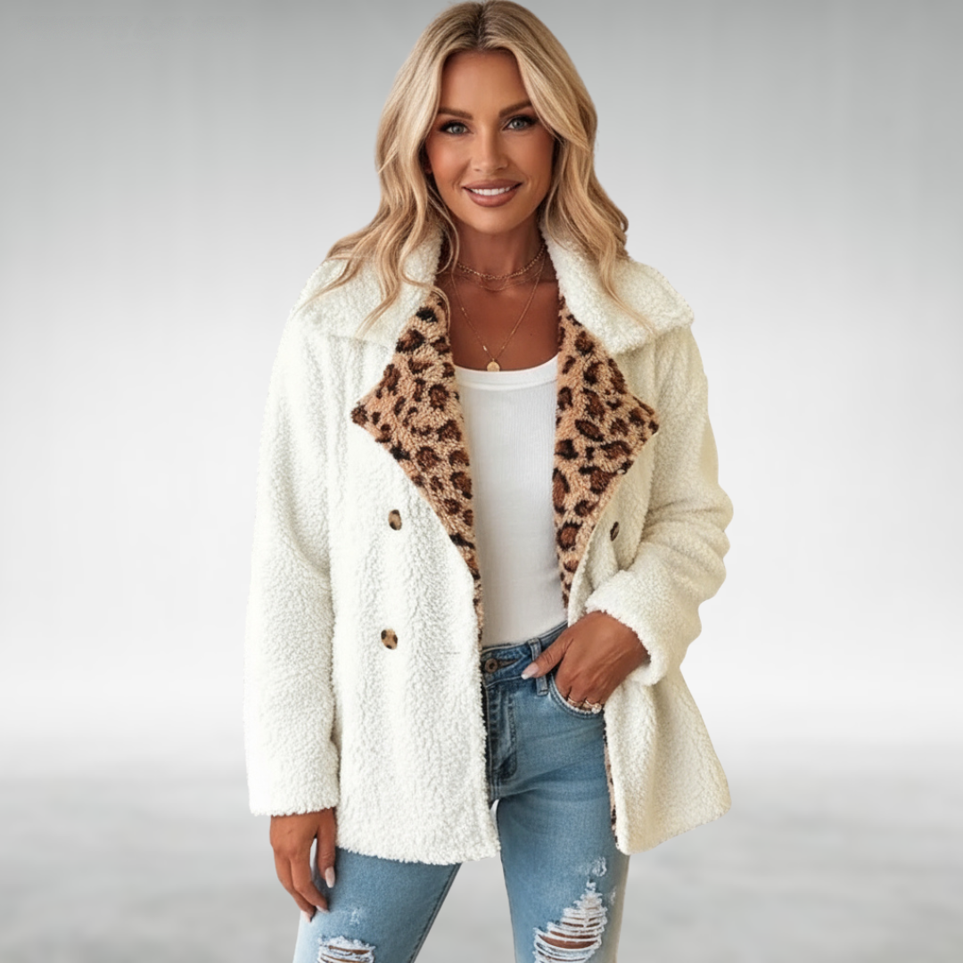 Lori Cozy Leopard Teddy Coat