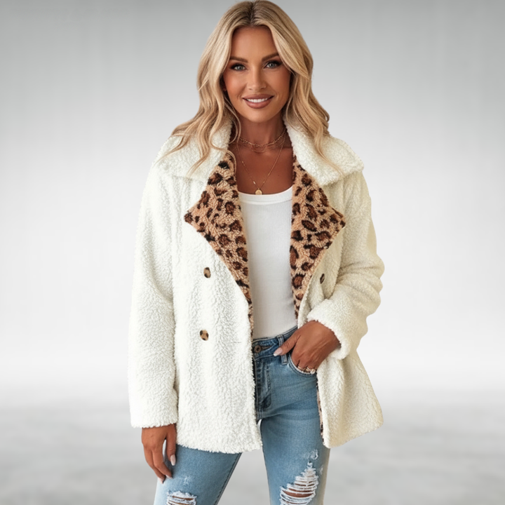 Lori Cozy Leopard Teddy Coat
