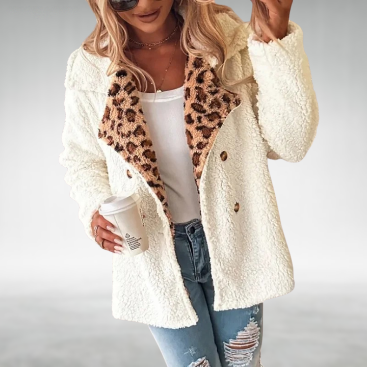 Lori Cozy Leopard Teddy Coat