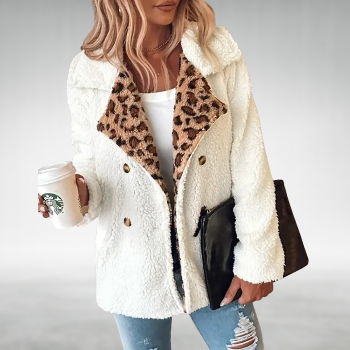 Lori Cozy Leopard Teddy Coat