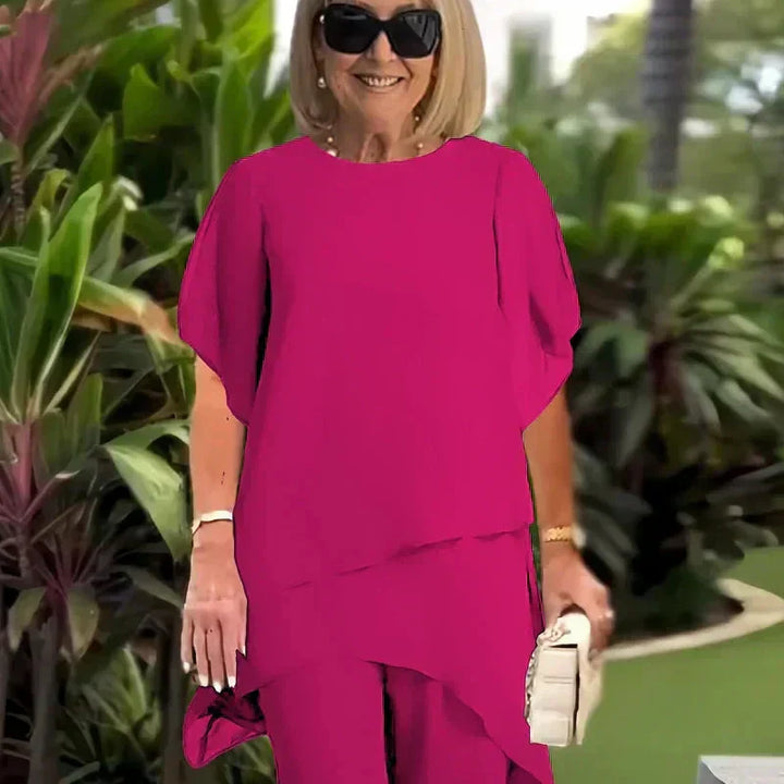 Harper | Elegant Irregular Set of Top and Pants