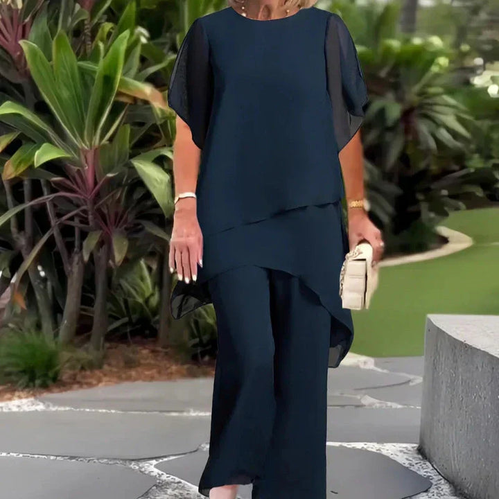 Harper | Elegant Irregular Set of Top and Pants