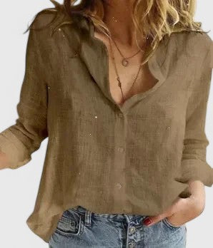 Harper | Women's Button Down Shirt with Lapel Collar